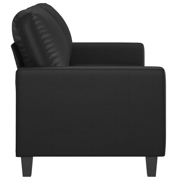 vidaXL Canap&eacute; &agrave; 2 places Noir 140 cm Similicuir