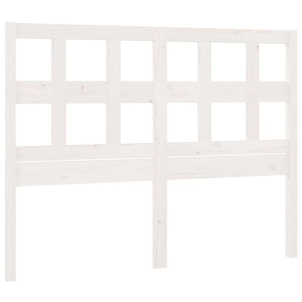 vidaXL T&ecirc;te de lit Blanc 185,5x4x100 cm Bois massif de pin