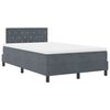 vidaXL Lit à ressorts avec matelas Gris foncé 120 x 190 cm Velours