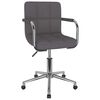 vidaXL Chaise pivotante de salle &agrave; manger Taupe Tissu