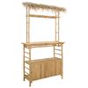 vidaXL Table de bar ext&eacute;rieure Naturel 110 x 50 x 209 cm Bambou
