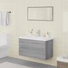 vidaXL Meubles de salle de bain Sonoma gris Bois d'ing&eacute;nierie