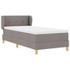 vidaXL Lit &agrave; ressorts avec matelas Taupe 80 x 200 cm tissu
