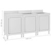 vidaXL &Eacute;vier de cuisine commercial 180x60x96 cm Acier inoxydable