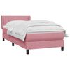 vidaXL Sommier &agrave; lattes de lit avec matelas rose 90x210 cm velours