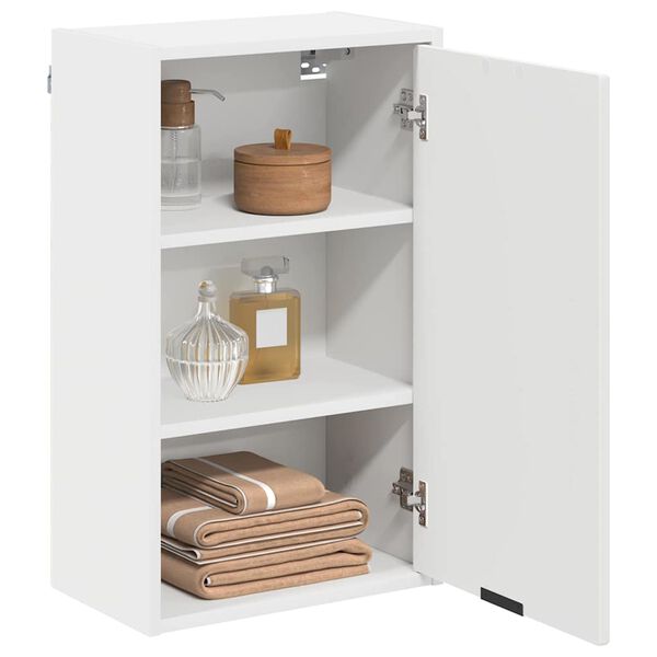 vidaXL Cabinet de salle de bain Montage mural Blanc 39 x 23,5 x 65 cm