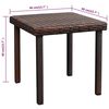 vidaXL Chaises longues lot de 2 avec table r&eacute;sine tress&eacute;e marron