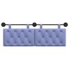 vidaXL T&ecirc;te de lit suspendue Bleu denim 130 x 55 x 7 cm tissu