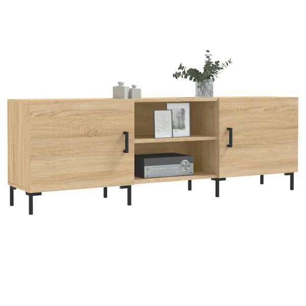 vidaXL Meuble TV ch&ecirc;ne sonoma 150x30x50 cm bois d'ing&eacute;nierie