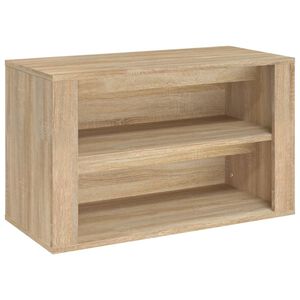 vidaXL &Eacute;tag&egrave;re &agrave; chaussures Ch&ecirc;ne sonoma 75x35x45 cm Bois d'ing&eacute;nierie