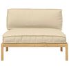 vidaXL Ensemble de Canap&eacute;s Beige 120 x 92 x 69 cm Bois d'Acacia Massif