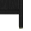 vidaXL Ensemble de mobilier de salle de bain 4 pcs Ch&ecirc;ne noir