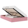 vidaXL Cadre de lit ottoman avec stockage Rose 120 x 200 cm Velours