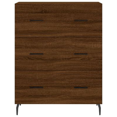 vidaXL Buffet chêne marron 69,5x34x90 cm bois d'ingénierie