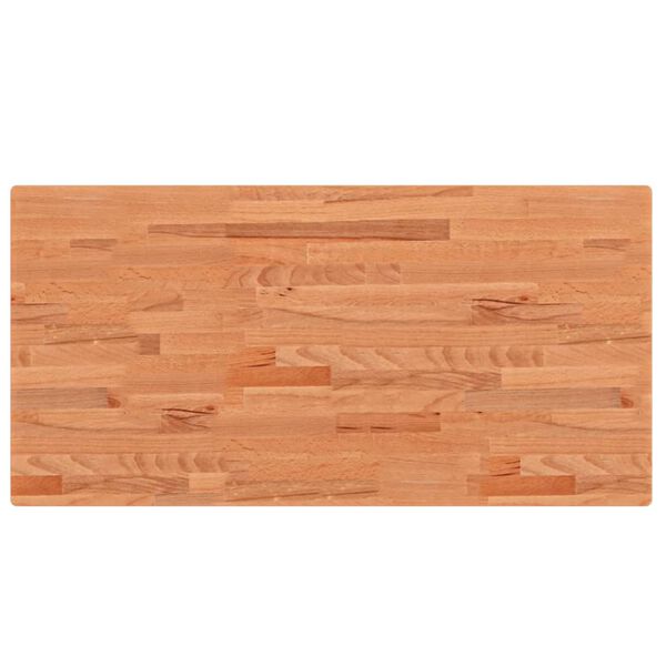 vidaXL Dessus de table 100x50x4 cm rectangulaire bois massif de h&ecirc;tre
