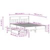 vidaXL Cadre de lit sans matelas blanc 135x190 cm bois de pin massif