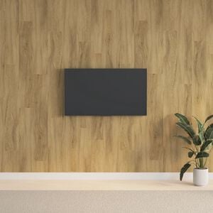 vidaXL Panneaux muraux Aspect bois Marron PVC 2,06 m&sup2;