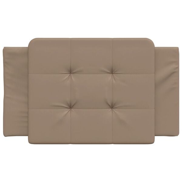 vidaXL Coussin de t&ecirc;te de lit Zadar cappuccino 90 cm similicuir