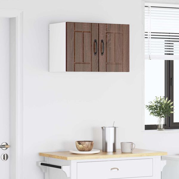 vidaXL Armoire de cuisine 2 pcs Ch&ecirc;ne brun 30 x 31 x 40 cm