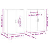 vidaXL Armoires murales 2 pcs ch&ecirc;ne marron 69,5x34x90 cm
