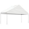 vidaXL Belv&eacute;d&egrave;re avec toit blanc 20,07x5,88x3,75 m poly&eacute;thyl&egrave;ne