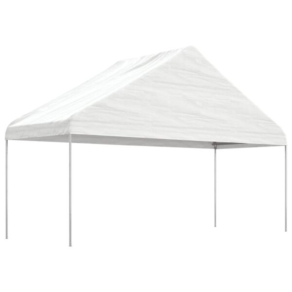 vidaXL Belv&eacute;d&egrave;re avec toit blanc 20,07x5,88x3,75 m poly&eacute;thyl&egrave;ne