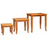 vidaXL Tables d'appoint embo&icirc;tables 3 pc Naturel 60 x 45 x 60,5 cm