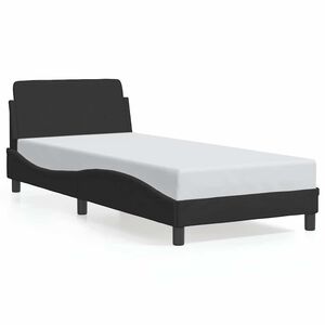 vidaXL Cadre de lit Dover noir 90x190 cm velours