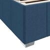 vidaXL Cadre de lit avec matelas Bleu 160 x 200 cm tissu