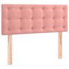 vidaXL Sommier &agrave; lattes de lit avec matelas et LED Rose 80x200 cm