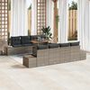 vidaXL Ensemble de salle &agrave; manger pour jardin 9 pcs Gris et marron