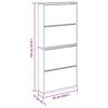 vidaXL Meuble &agrave; chaussures 4 &eacute;tag&egrave;res avec miroir 63x17x134 cm Ch&ecirc;ne