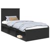 vidaXL Cadre de lit Noir 90 x 190 cm Bois de pin massif