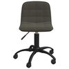 vidaXL Chaise pivotante de bureau Gris fonc&eacute; Velours