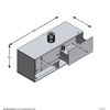FMD Banc de stockage 2 tiroirs 108,9x41,7x46,1cm Blanc ch&ecirc;ne artisanal