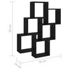 vidaXL &Eacute;tag&egrave;re murale cube Noir 78x15x93 cm Bois d&rsquo;ing&eacute;nierie