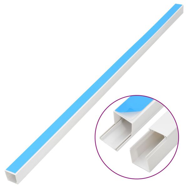 vidaXL Goulotte de c&acirc;ble auto-adh&eacute;sive 25x25 mm 10 m PVC