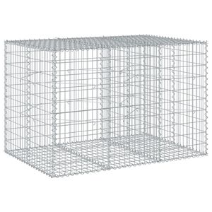vidaXL Panier gabion avec couvercle 150x100x100 cm fer galvanis&eacute;