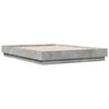 vidaXL Cadre de lit sans matelas gris b&eacute;ton 135x190 cm