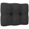 vidaXL Salon de jardin 11 pcs avec coussins anthracite Pin massif