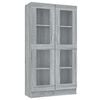 vidaXL Armoire &agrave; vitrine Sonoma gris 82,5x30,5x150cm Bois d'ing&eacute;nierie