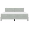 vidaXL Lit &agrave; ressort LED avec matelas Gris clair 180 x 200 cm Velours