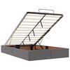 VidaXL Cadre de lit ottoman avec matelas gris 120x200 cm similicuir