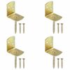 vidaXL Supports de panneau de cl&ocirc;ture 4 pcs Forme en L M&eacute;tal galvanis&eacute;