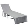 vidaXL Serviettes de Transat 2 pcs Gris fonc&eacute; 210 x 75 cm