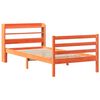 vidaXL Cadre de lit sans matelas cire marron 100x200cm bois pin massif