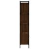 vidaXL Biblioth&egrave;que avec porte ch&ecirc;ne marron 44,5x30x154,5 cm