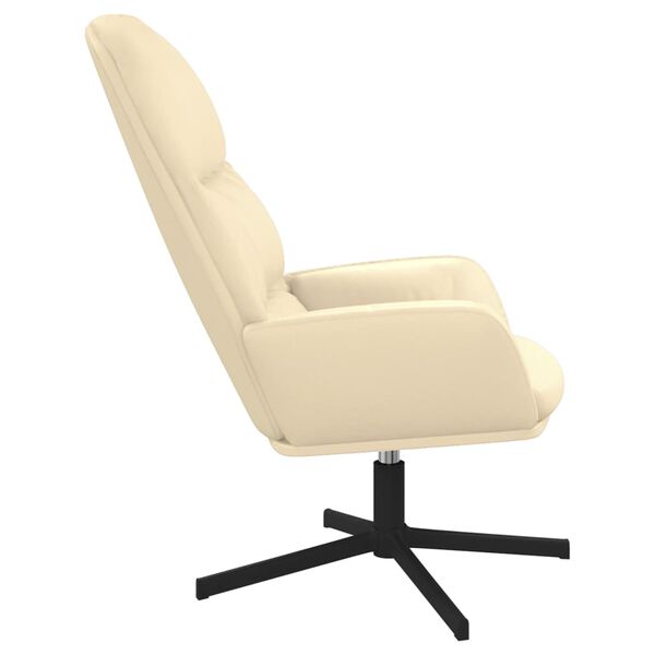 vidaXL Chaise de relaxation Blanc cr&egrave;me Similicuir