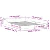 vidaXL Cadre de lit Marron 140 x 190 cm Pin massif