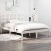 vidaXL Cadre de lit sans matelas blanc 150x200 cm bois massif